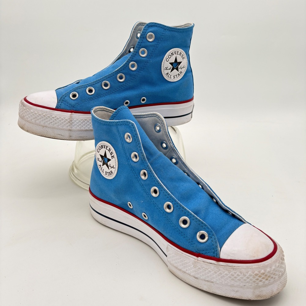 Converse Chuck Taylor All Star Platform lift rise High Top Blue Womens 7 171209C